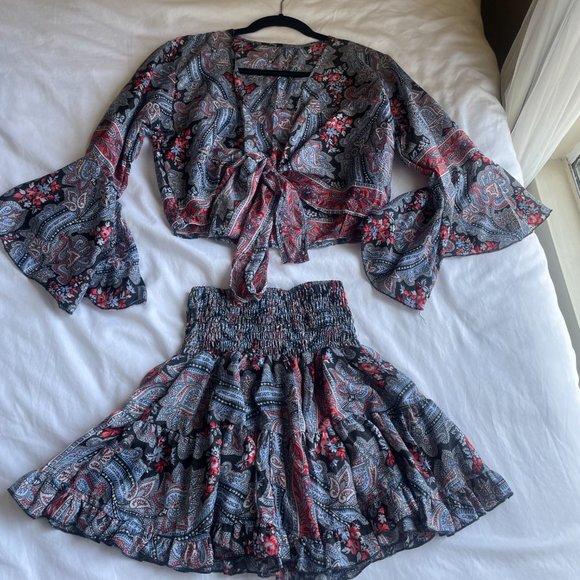 Asa Kaftans Unique matching set, skirt and top, one size fits all - Picture 5 of 7